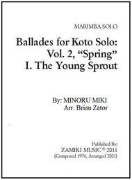 Ballades for Koto Solo #2 Spring I The Young Sprout Marimba Solo cover